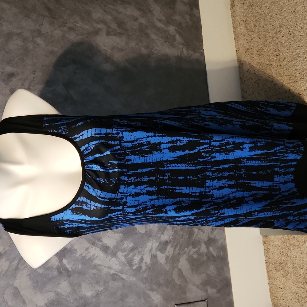 Body Touch Lounge Blue & Black Lingerie Dress Sz Small